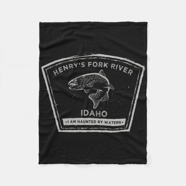 Henry's Fork River Idaho Fliegenfischen Fleecedecke (Vorderseite)