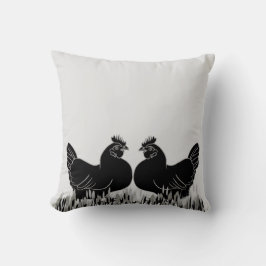Hens~Silhouette Kissen