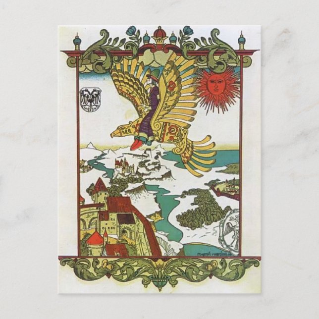 Heorhiy Narbut - Illustration zu 'Holzadler' Postkarte (Vorderseite)