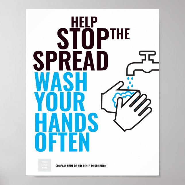 HEP STOP SPREAD HAND HASH Poster (Devant)