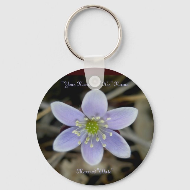 Hepatica Wedding Rememberance Schlüsselanhänger (Vorderseite)