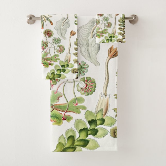 Hepaticae Lebermoose von Ernst Haeckel Badhandtuch Set (Insitu)
