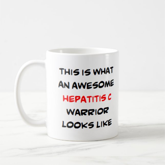 Hepatitis-C-Krieger, großartig Kaffeetasse (Links)