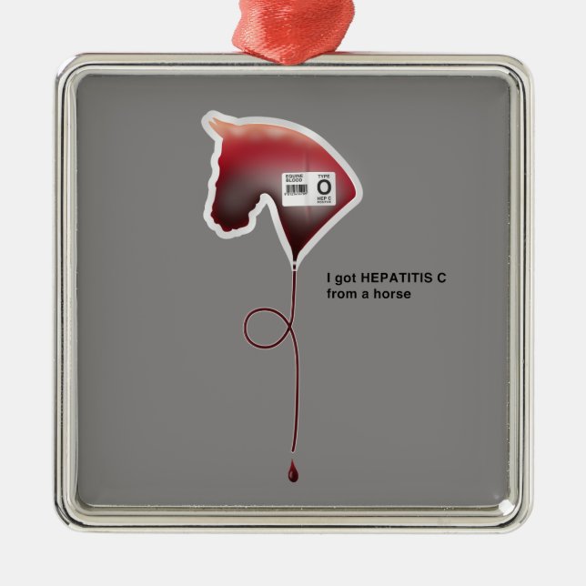 Hepatitis C Ornament Aus Metall (Vorne)