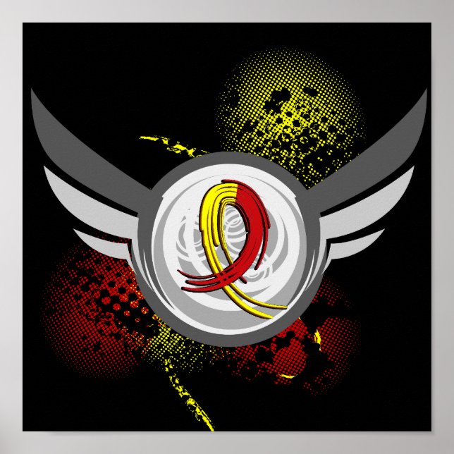 Hepatitis C, rot und gelb Poster (Vorne)