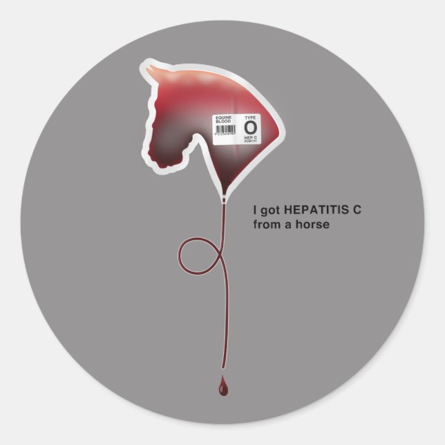 Hepatitis C Runder Aufkleber (Vorderseite)