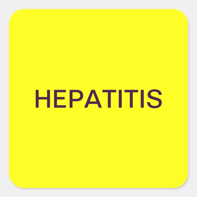 Hepatitis Medizinische Chart-Labels Quadratischer Aufkleber (Vorderseite)