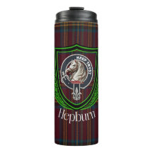 Hepburn-Schottischer-Clan-Tartan & -Wappen
