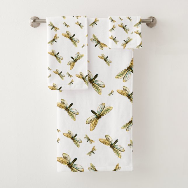 Hepialus humuli women - Ghost Moth oder Ghost Swif Badhandtuch Set (Insitu)