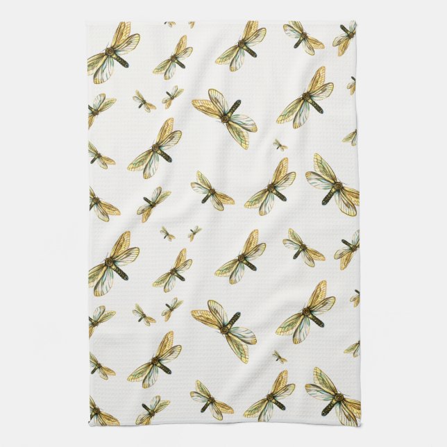 Hepialus humuli women - Ghost Moth oder Ghost Swif Geschirrtuch (Vertikal)