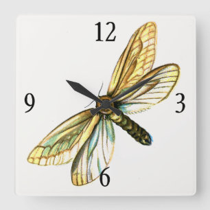 Hepialus humuli women - Ghost Moth oder Ghost Swif Quadratische Wanduhr