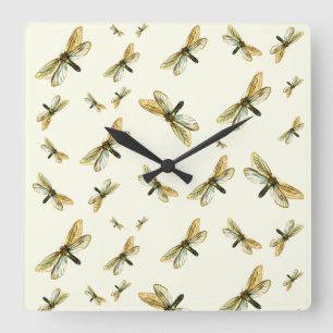 Hepialus humuli women - Ghost Moth oder Ghost Swif Quadratische Wanduhr