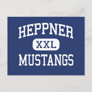 Heppner - Mustangs - Oberschule - Heppner Oregon Postkarte