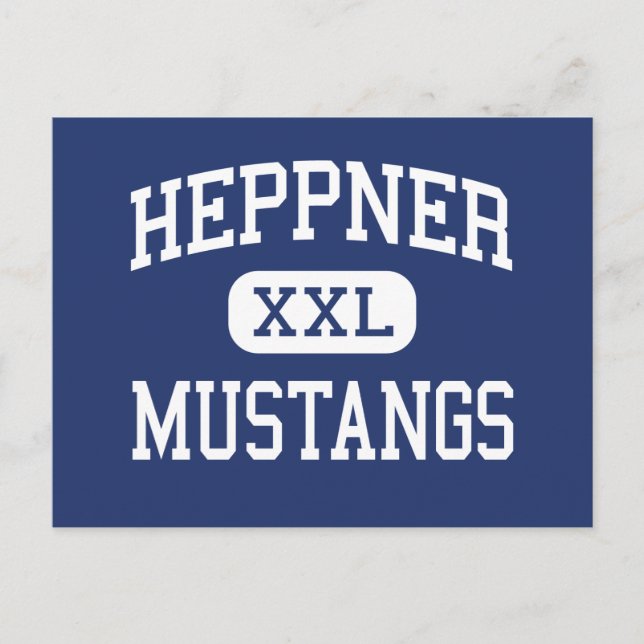 Heppner - Mustangs - Oberschule - Heppner Oregon Postkarte (Vorderseite)