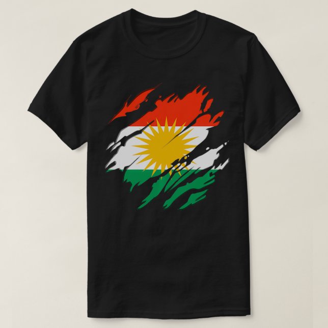 Her Biji Kurdistan Flag Kurde Pullover  (Design vorne)