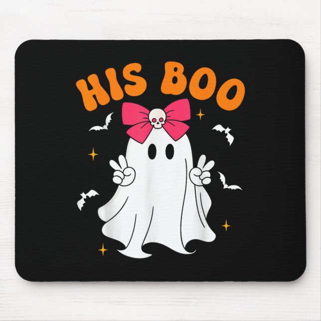 Her Boo &amp; His Boo Funny Matching Halloween Cou Mousepad (Vorne)