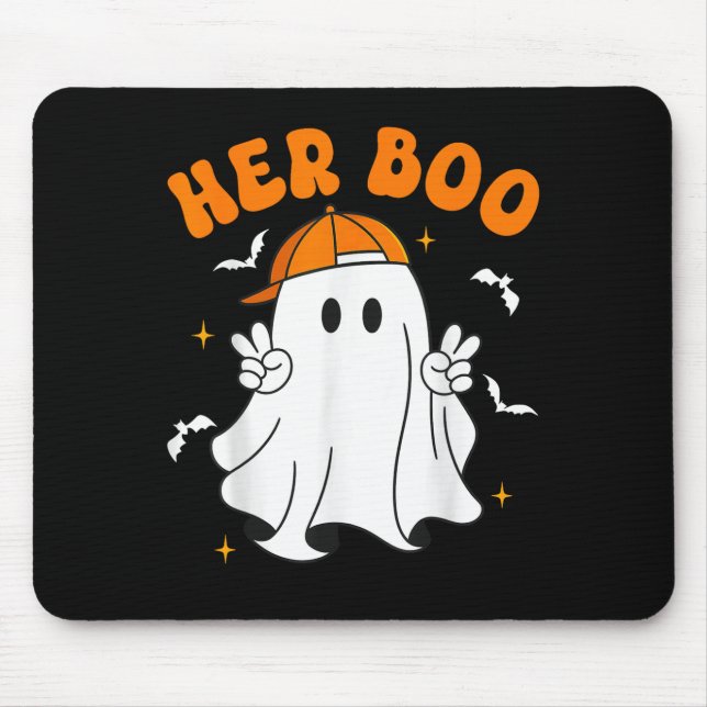 Her Boo &amp; His Boo Funny Matching Halloween Cou Mousepad (Vorne)