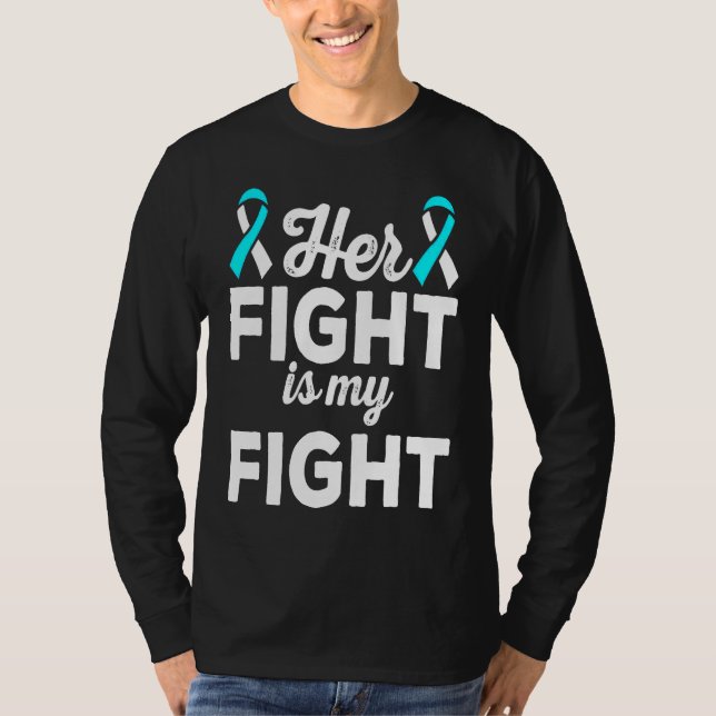 Her Fight is My Fight Dysautonomia Awareness Ribbo T-Shirt (Vorderseite)