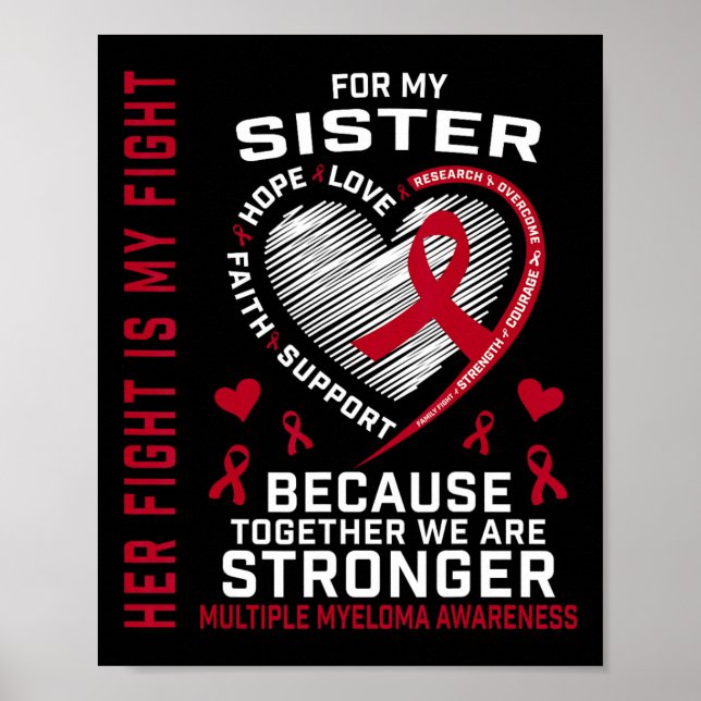 Her Fight Is My Fight Sister Multiple Myeloma Awar Poster (Vorne)