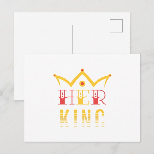Her King Postcard Postkarte (Vorne/Hinten)
