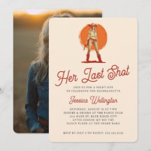 Her Last Shot Retro Western Cowgirl Bachelorette