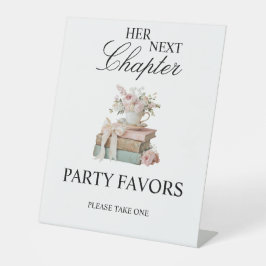 Her Next Chapter Bridal Shower Tabletop Sign Sockelschild