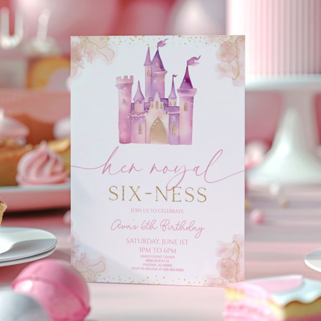 Her Royal Six-Ness Princess 6th Birthday Party Einladung (Von Creator hochgeladen)