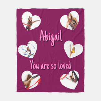 Her Valentine’s Day 6 Heart Shaped Photos Collage Fleecedecke