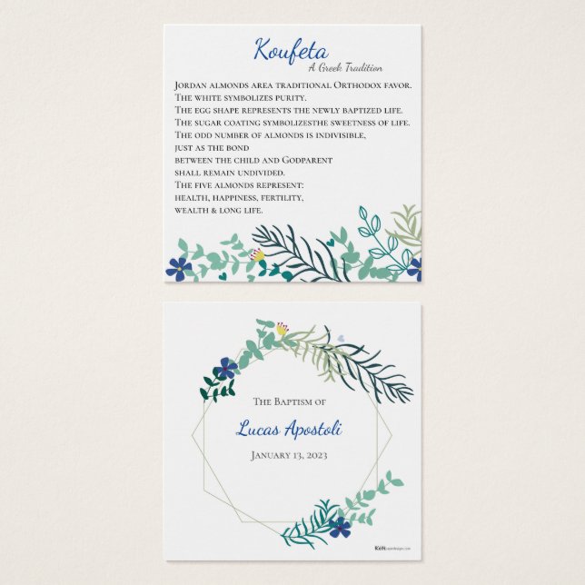 Hera Koufeta Card Blue Custom (Vorne & Hinten)