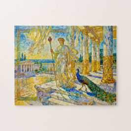 Hera with Peacock and Pomegranate Scepter in Templ