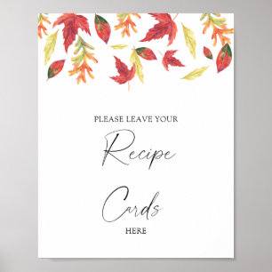 Herabfallende Blätter - Ihre Rezeptkarte hier Poster