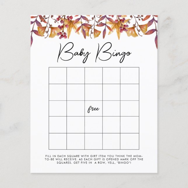 Herabsetzung der Liebe Baby Bingo Baby Showspiel (Vorderseite)