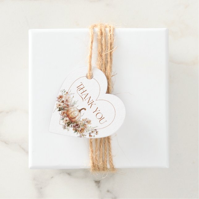 Herabsetzung der Liebe Pumpkin Wildblume Herzklopf Geschenkanhänger (Beispiel)