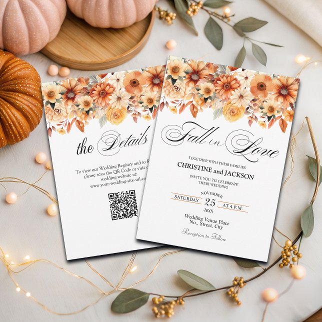 Herabsetzung der Liebe QR Code Boho Blumenhochzeit Einladung (Von Creator hochgeladen)
