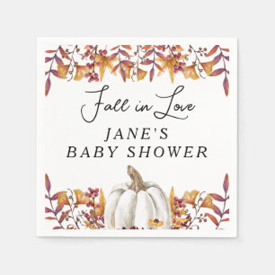 Herabsetzung der Liebe White Pumpkin Baby Dusche Serviette