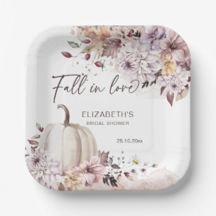 Herabsetzung des Liebe pastellfarbenen Blattkürbis Pappteller