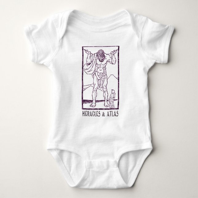 Heracles und Atlas Baby Strampler (Vorderseite)