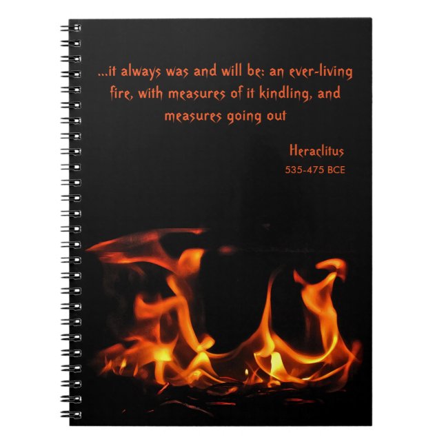 Heraclitus Everlasting Fire Notebook Notizblock (Vorderseite)