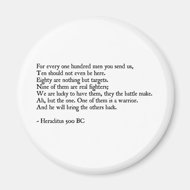 Heraclitus Quote Magnet (Vorne)