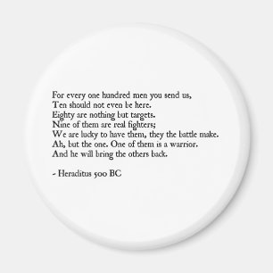 Heraclitus Zitat Magnet