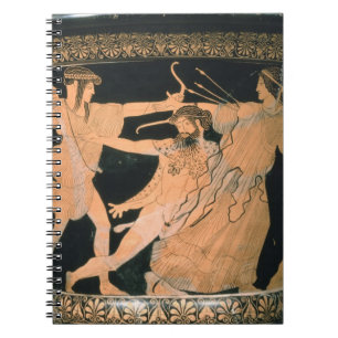 Herakles, das, Detail von einem Dachboden rot-figu Notizblock