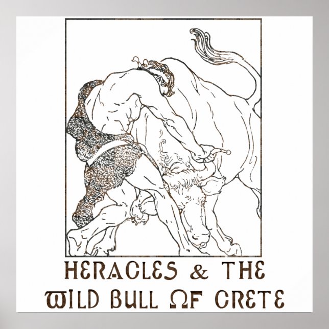 Herakles & The Bull von Kreta Poster (Vorne)