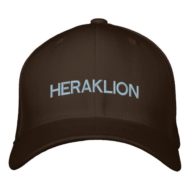 Heraklion Cap Bestickte Baseballkappe (Vorderseite)