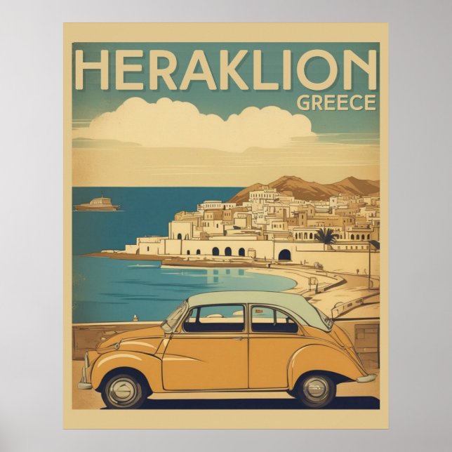 Heraklion, Heraklion. Grieche Berufung Poster (Vorne)