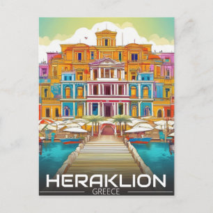 Heraklion, Iraklio. Griechenland Urlaub Postkarte