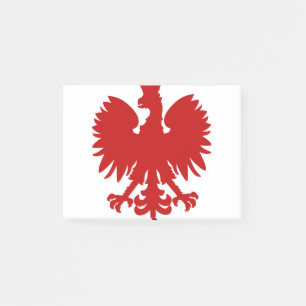 Heraldic Animal Eagle Red Silhouette Crown Post-it Klebezettel