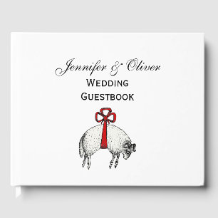 Heraldic Banded Fleece Ram Sheep Wappen Emblem Gästebuch