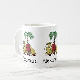 Heraldic Camel Palm Tree Color Coat of Arms Kaffeetasse