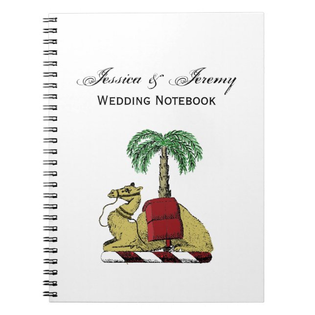 Heraldic Camel Palm Tree Color Coat of Arms Notizblock (Vorderseite)