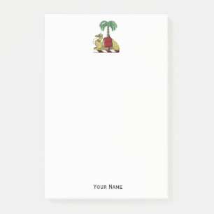 Heraldic Camel Palm Tree Color Coat of Arms Post-it Klebezettel